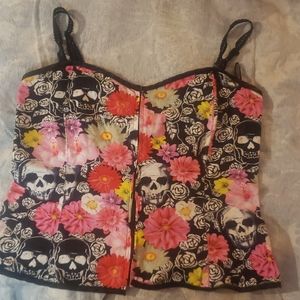 Front zip corset top